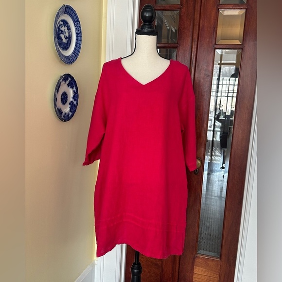 bryn Walker Dresses & Skirts - Bryn Walker | Lightweight Linen V-Neck Shift Dress, Size S